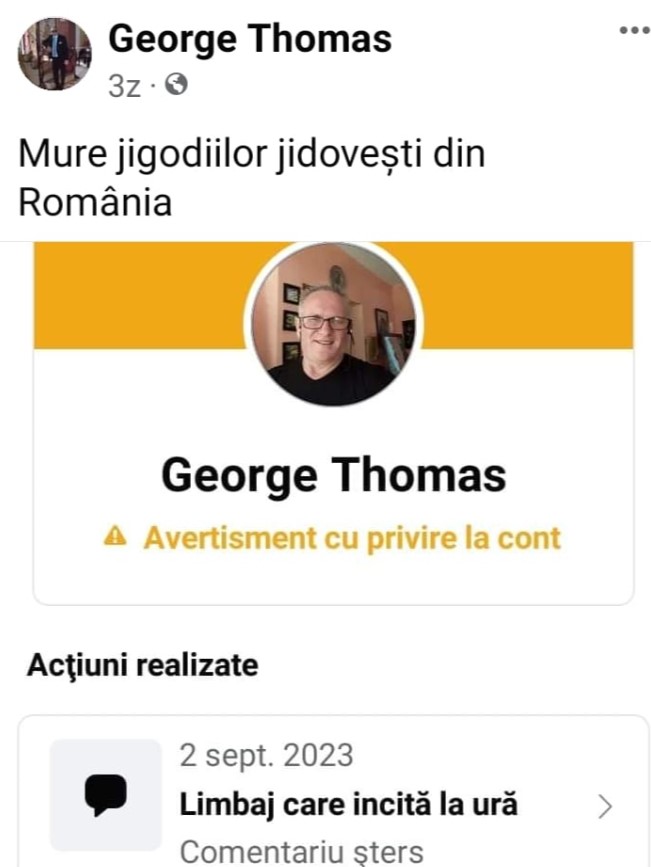 Antisemitism feroce, rămas nesancționat. Autoritățile române n-au reușit să-l identifice pe autorul unor postări prin care evreii sunt numiți „cancerul lumii”