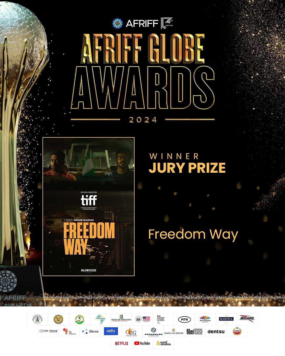 Afolabi Olalekan’s ‘Freedom Way’ wins Jury Award at AFRRIFF