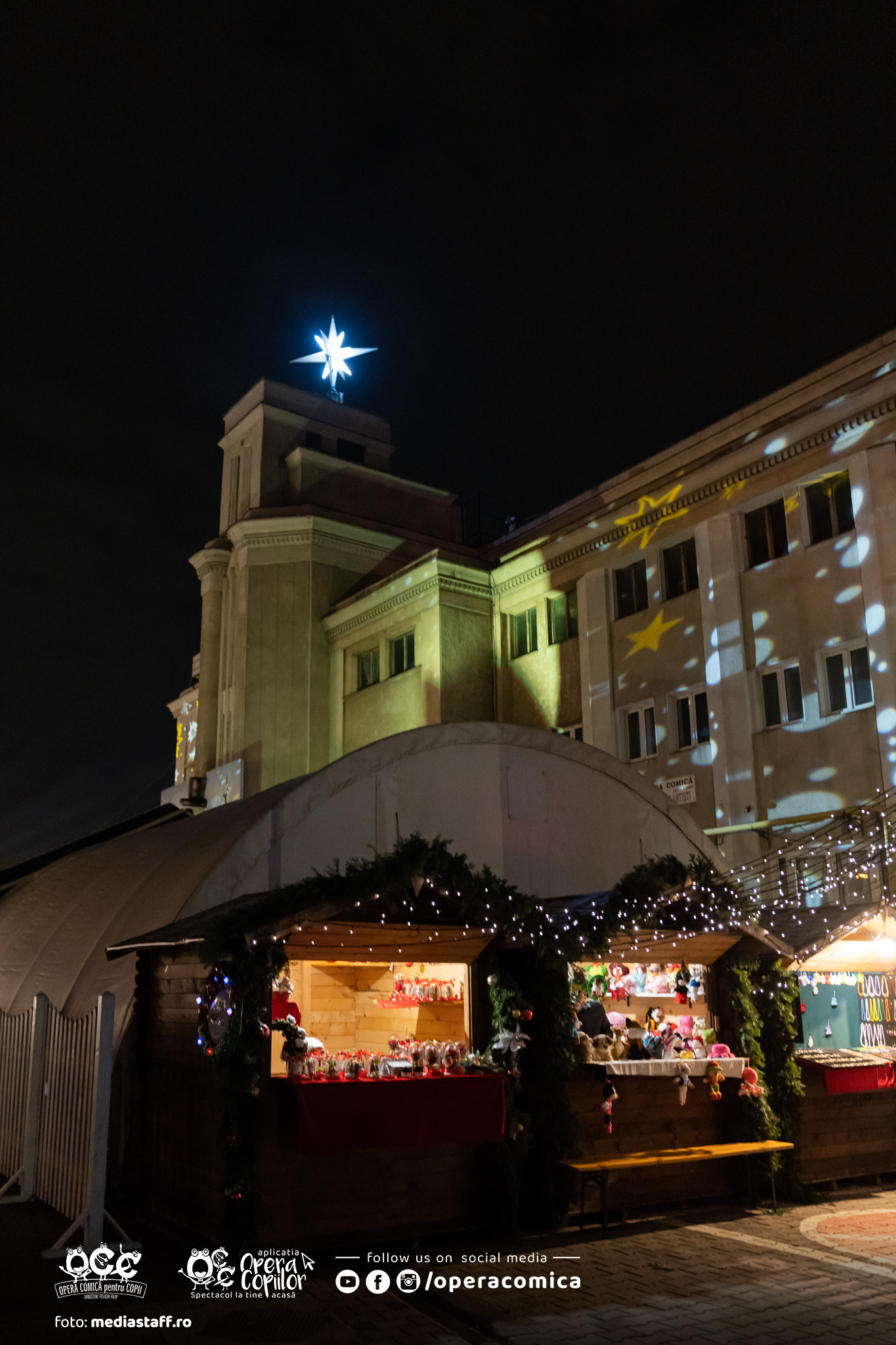Încă un târg de Crăciun deschis în București, în curtea Operei Comice pentru Copii. „Avem patinoar, carusel, derdeluș și trenuleț”