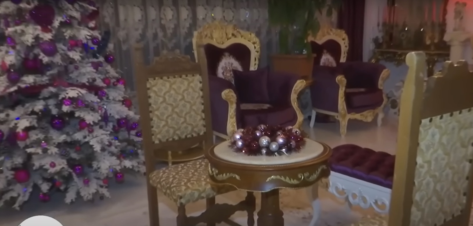 Imagini din casa Medanei și a lui Alin Oprea, decorată de Crăciun. Au împodobit mai mulți brazi, unul chiar și în bucătărie