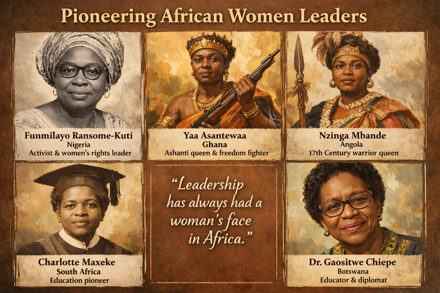 Africa’s history contains many women whose work shaped politics, education, resistance movements and community life long before their stories received broader attention (Image: ChatGPT)
