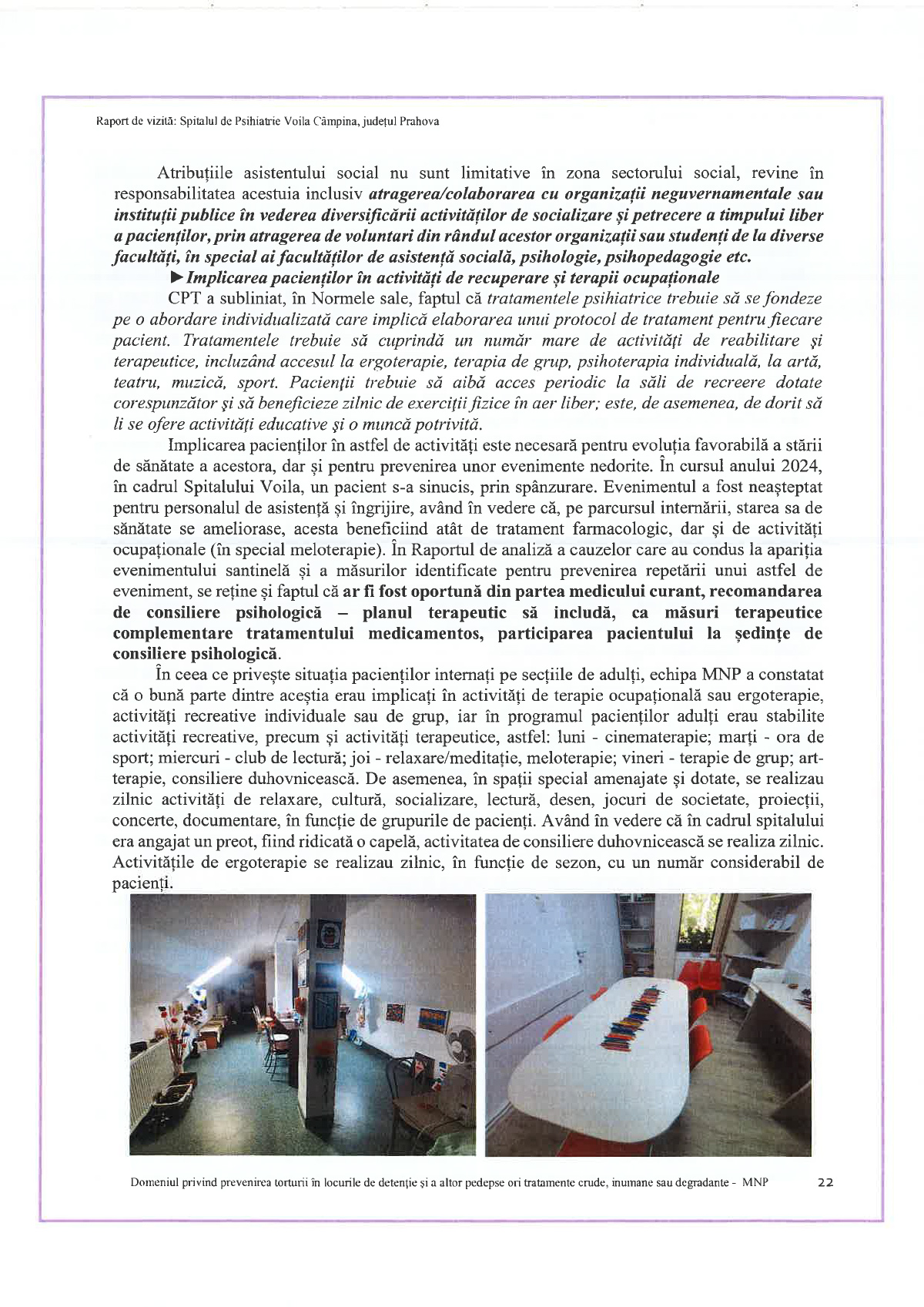 Raport al Avocatului Poporului despre Spitalul de Psihiatrie Voila: Pacienți legați cu orele, saloane folosite ca și celule de detenție, tragedia de la „Supraveghere” 
