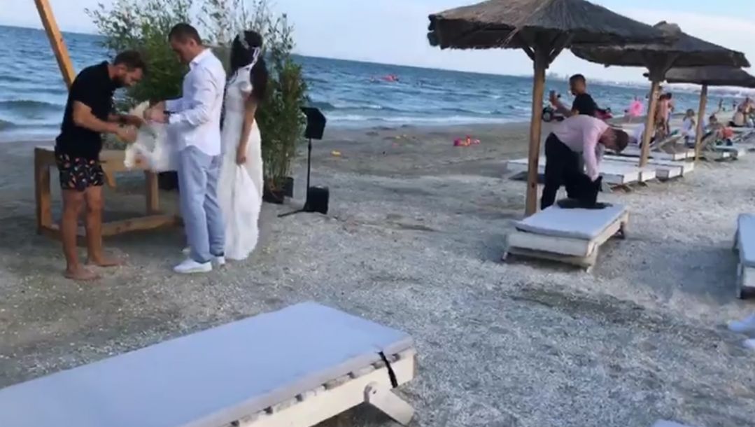 Vladimir Drăghia s-a căsătorit. Primele imagini de la nunta pe malul mării | FOTO