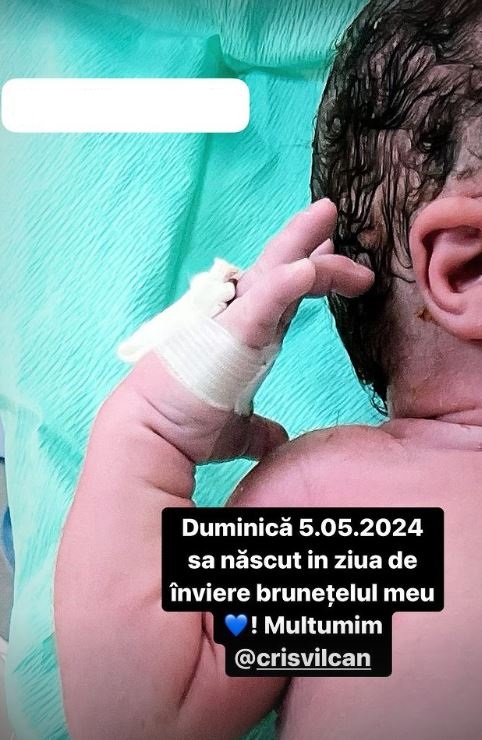 Daniela Crudu a născut cel de-al doilea copil. Prima imagine cu băiețelul ei: „Brunețelul meu”