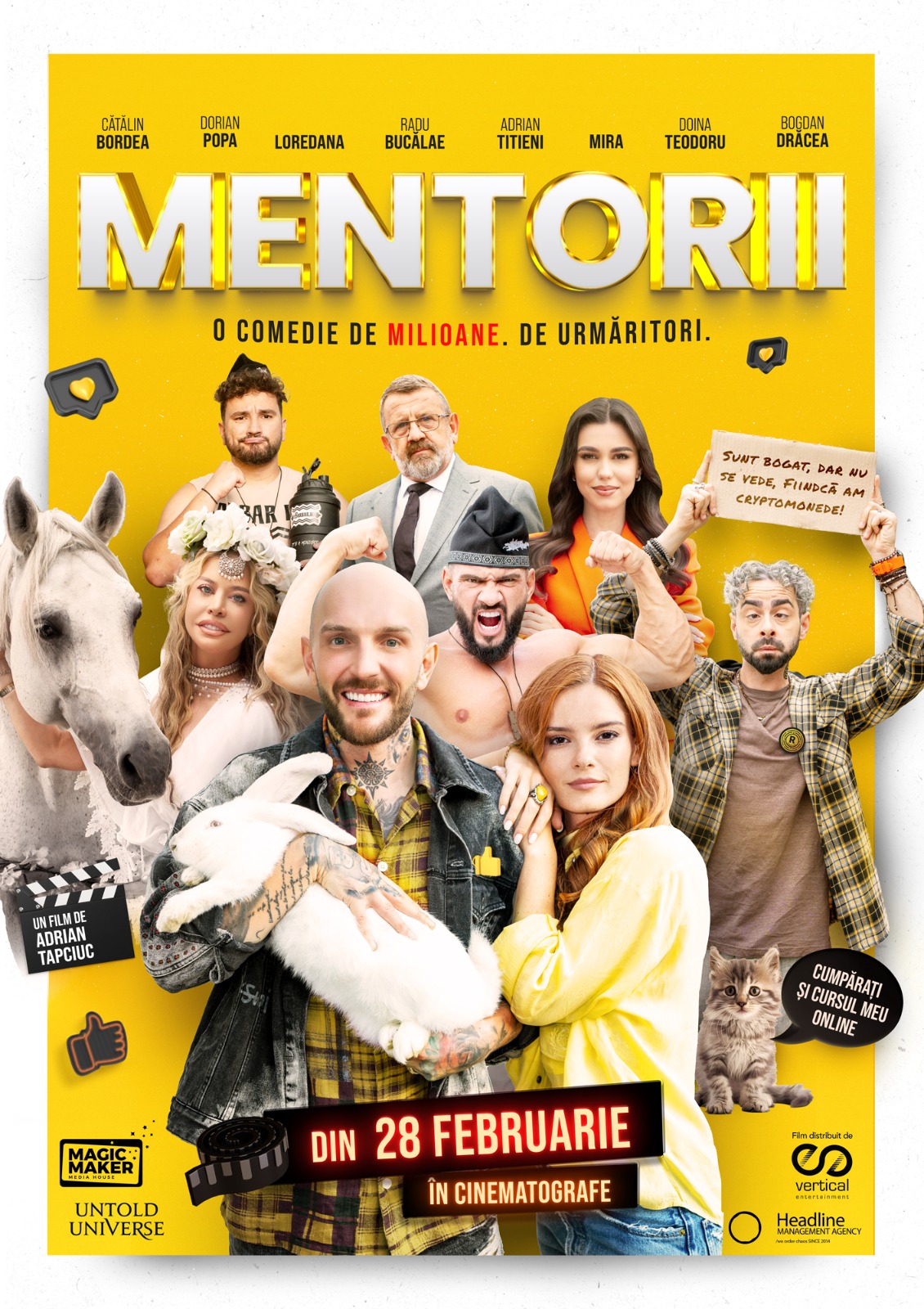A fost lansat trailerul comediei „Mentorii”, în care joacă Bordea, Dorian Popa și Loredana Groza. Când apare filmul în cinema
