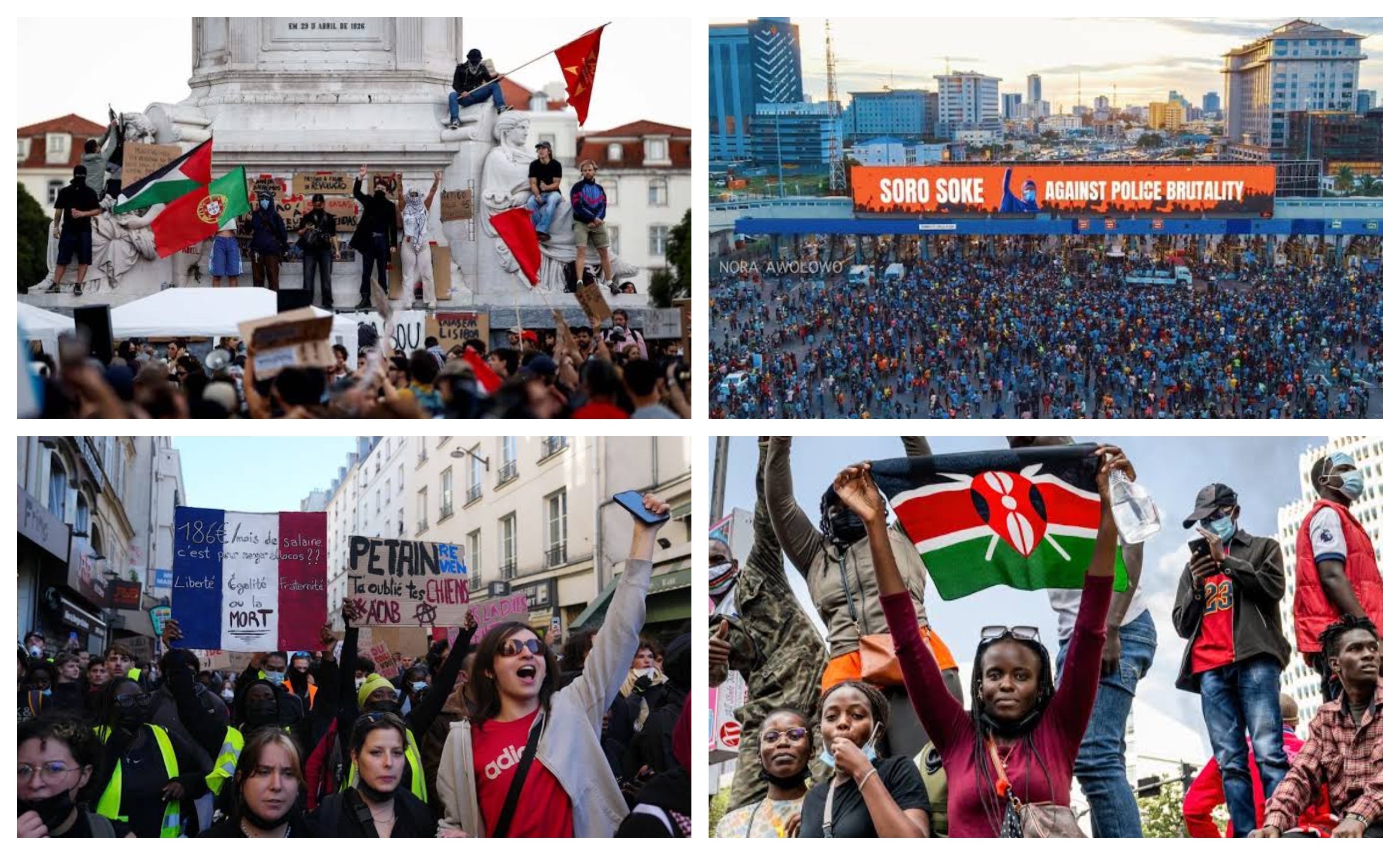 France, Italy, Spain and Portugal protest rising living costs despite €4.93 trillion in EU social protection spending on benefits that 81% of Africans lack
