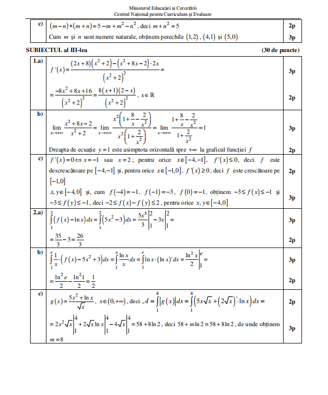 Subiecte Matematică BAC 2026, sesiunea de toamnă. Ce le-a picat elevilor la proba obligatorie a profilului la Bacalaureat