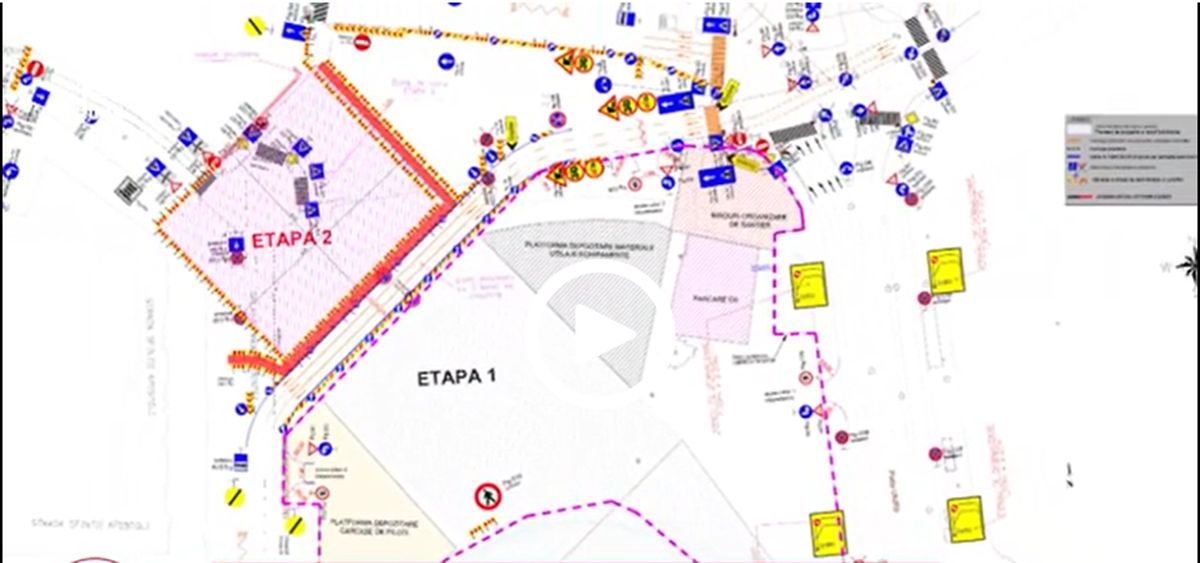 Cum se va circula în Piaţa Unirii, în perioada lucrărilor de consolidare a planşeului