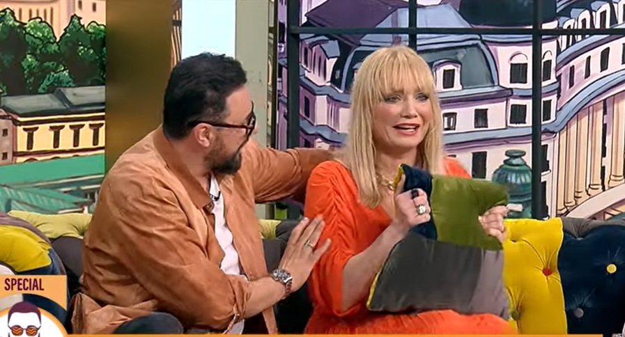 Cristina Cioran l-a pălmuit pe Cătălin Măruță în emisiunea lui de la Pro TV. Vedeta nu s-a abținut la gestul prezentatorului: „Asta ce a fost?”