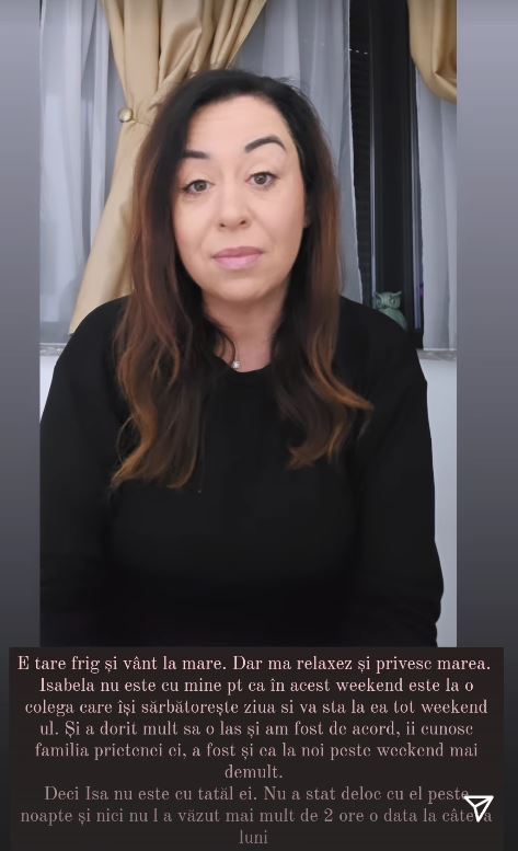 Oana Roman a spus motivul pentru care Marius Elisei își vede fiica o dată la două luni: „Nici nu l-a văzut mai mult de două ore”