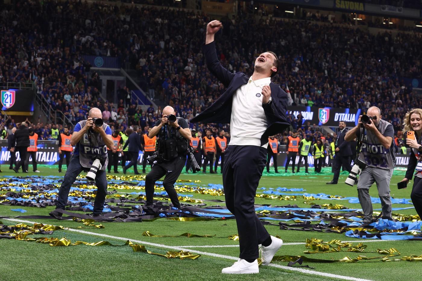 Ce a spus Smiley despre Cristi Chivu: „În umbră”. A văzut din tribune meciul Inter - Parma, care l-a făcut campion în Italia pe antrenorul român