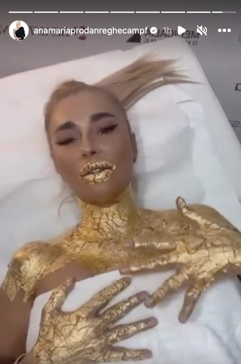 Anamaria Prodan, tratament pentru piele cu aur de 24K. „Vreau să vă arăt la final rezultatul”