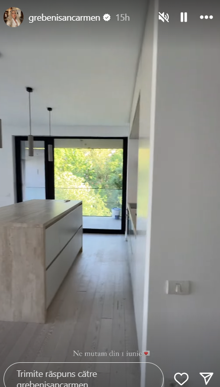 Imagini din apartamentul lui Carmen Grebenișan. Vedeta și iubitul ei se vor muta împreună. „Mi-am dorit mult să am ceva organic. Este un vis”
