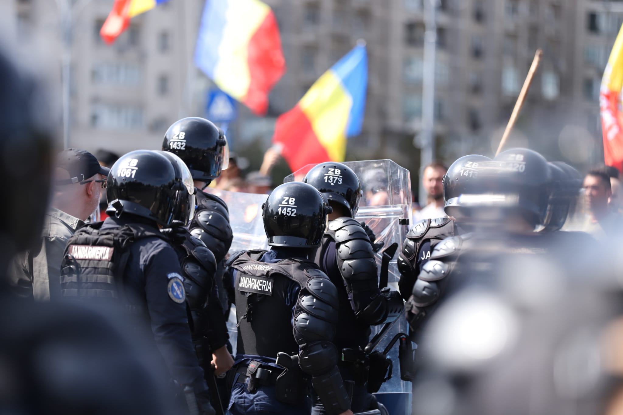 Violențe la protestul fermierilor din Piața Victoriei