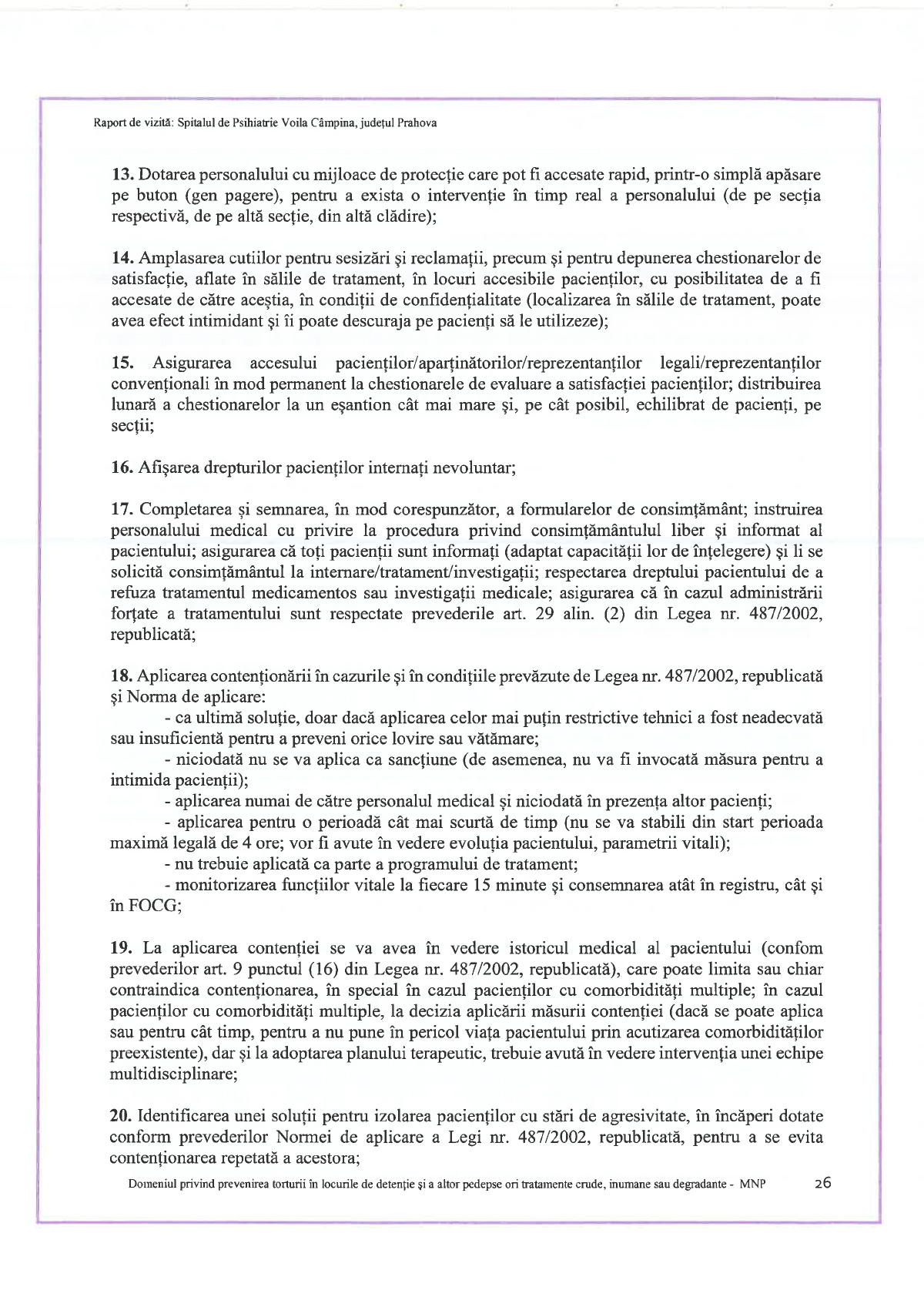Raport al Avocatului Poporului despre Spitalul de Psihiatrie Voila: Pacienți legați cu orele, saloane folosite ca și celule de detenție, tragedia de la „Supraveghere” 