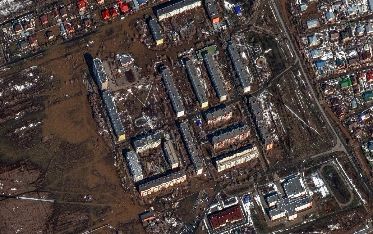 Cum arată regiunea rusă Orenburg, după cele mai mari inundații din ultimii 80 de ani. Imagini din satelit