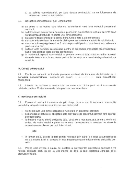 Ce este contractul de comodat auto și ce acte sunt necesare pentru a-l încheia, în 2025
