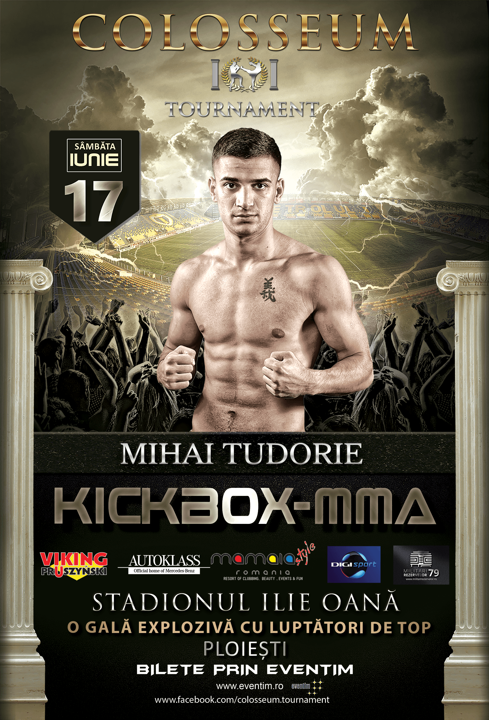 Kickboxing - Colosseum Tournament, Ploiești, 17 iunie. Un fan al Petrolului e kickboxer profesionist și are propria galerie