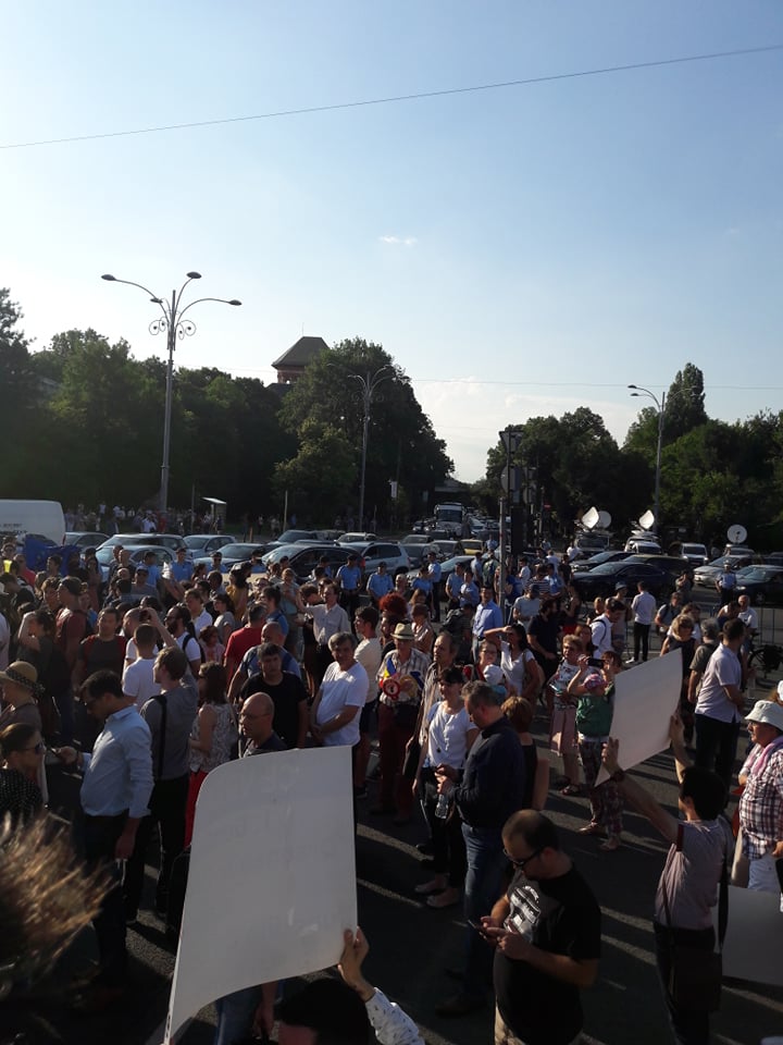 UPDATE. Protest în Piața Victoriei față de adoptarea CPP. Oameni amendați și îmbrânceli cu jandarmii (Foto&Video)