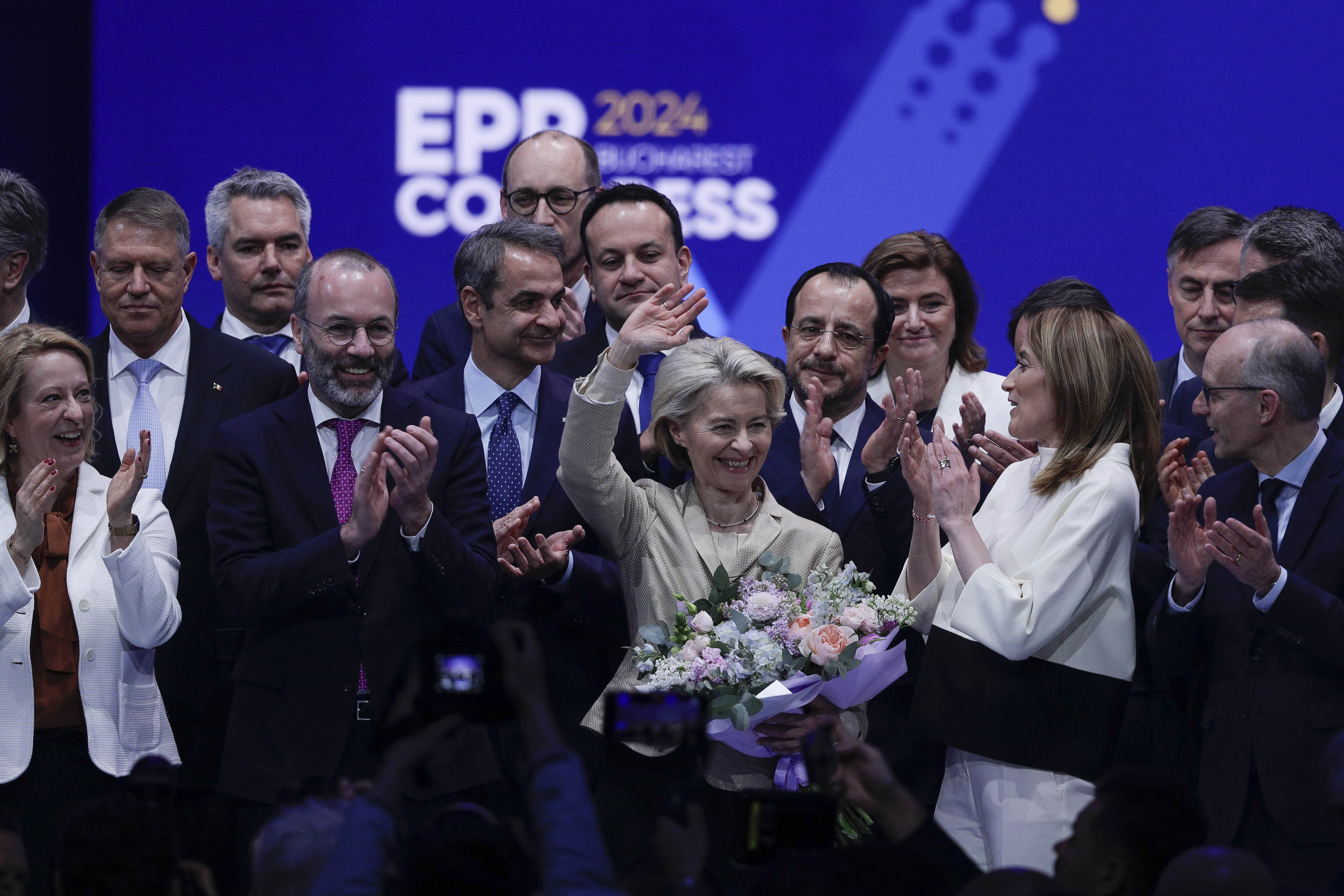 Congres PPE la București, ziua 2. Nehammer și Iohannis, discurs în fața delegaților. Von der Leyen, candidatul partidului pentru șefia CE