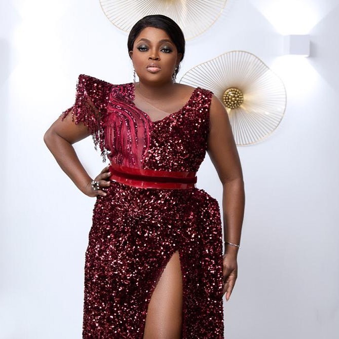 Funke Akindele in tears after people cursed her kids over actress' death