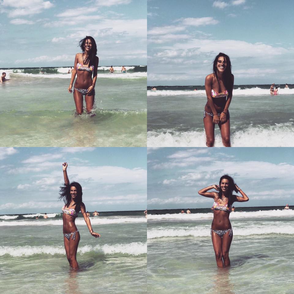 FOTO/ Cât de bine arată soția lui Cătălin Bordea în costum de baie! Livia a întors toate privirile la plajă