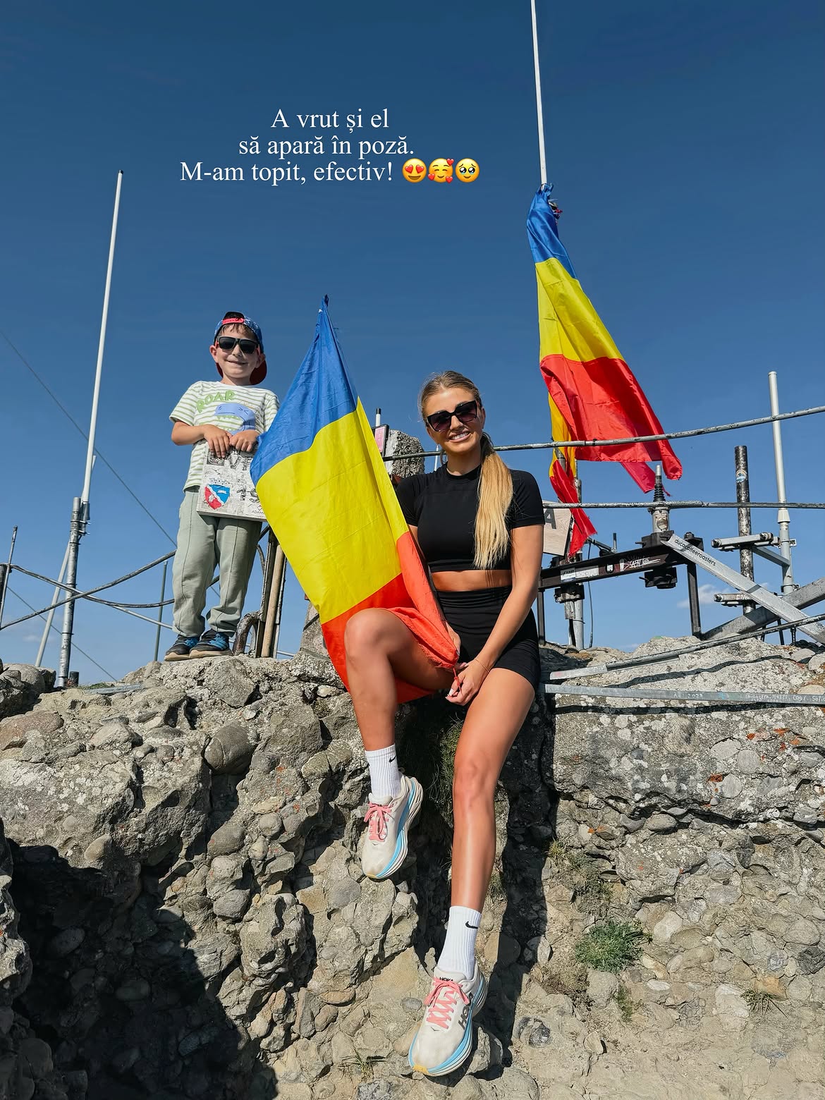 Cum a apărut Codruța Filip în vârf de munte: „A vrut și el să apară în poză. M-am topit, efectiv!"