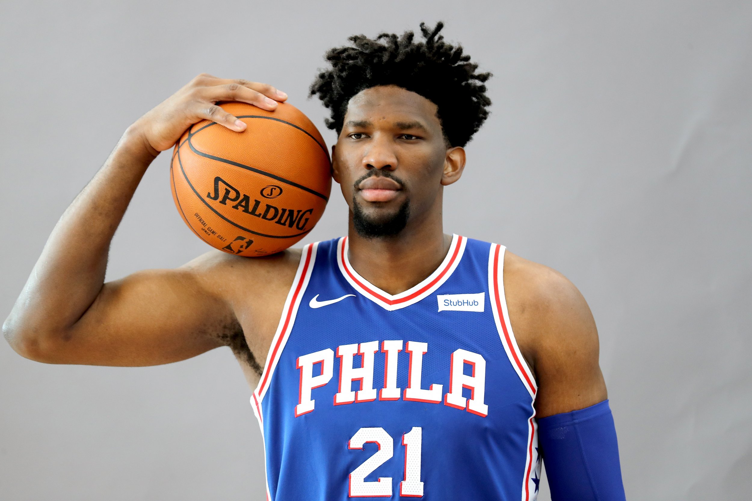 Joel Embiid - a Cameroonian professional basketball player for the Philadelphia 76ers (newsweek)