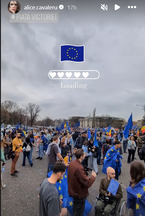 Cum au apărut Vladimir Drăghia și soția Alice la Mitingul EuRo de la Piața Victoriei. La ce au renunțat pentru a fi alături de manifestanți