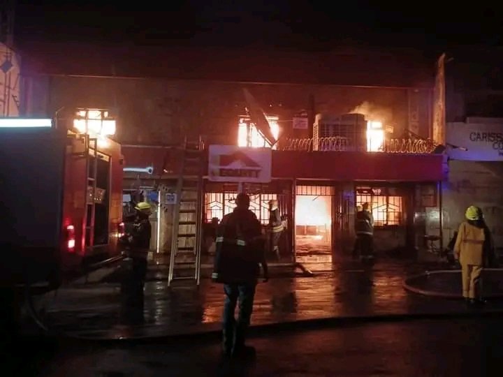 Details of late-night fire that razed down Equity Bank's Othaya branch