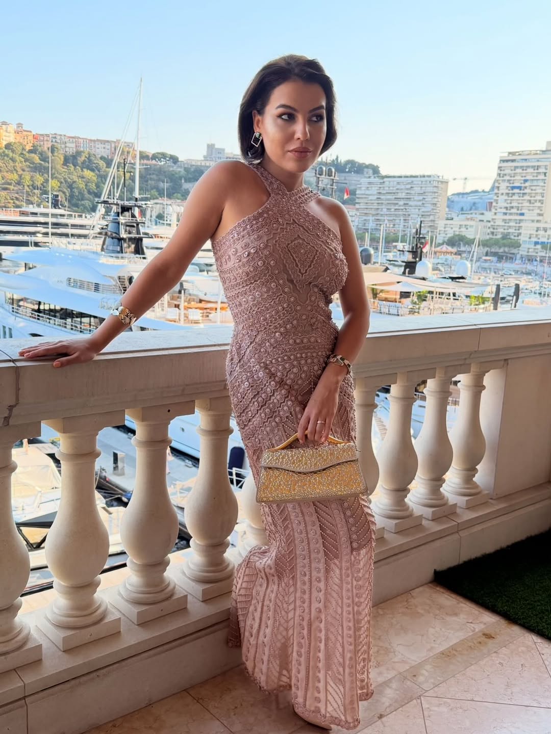Imagini de la ziua de naștere a Rominei Gingașu. Soția lui Piero Ferrari a petrecut în Monte Carlo și a purtat o rochie de 11.000 de dolari
