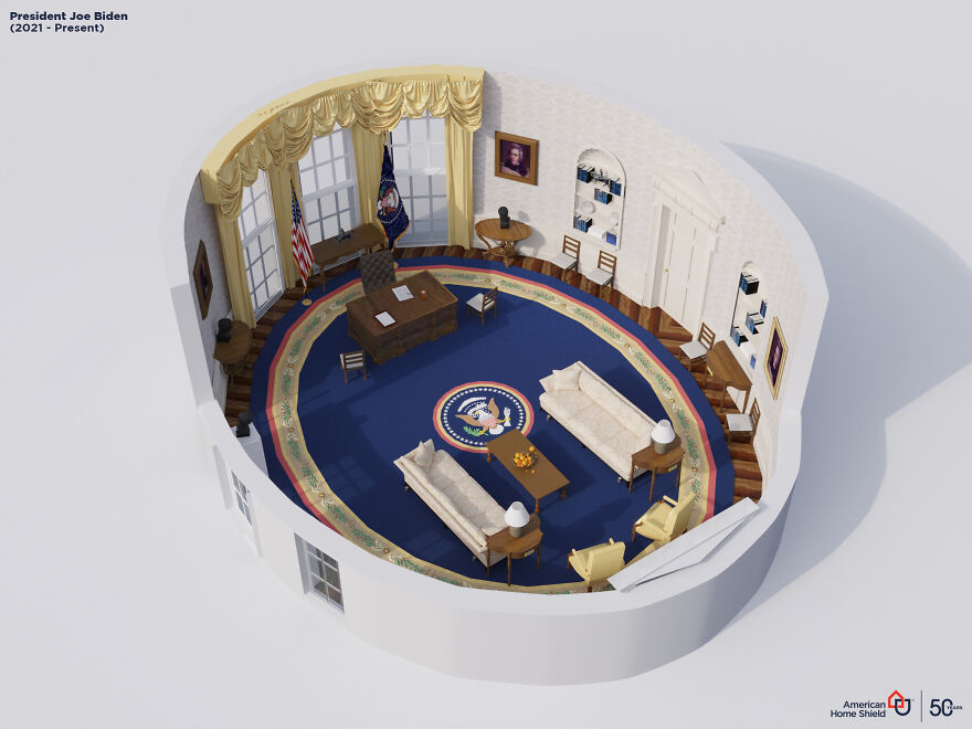 20 de președinți și un birou. Cum s-a schimbat Biroul Oval de-a lungul unui secol și ce modificări a făcut Biden după plecarea lui Trump