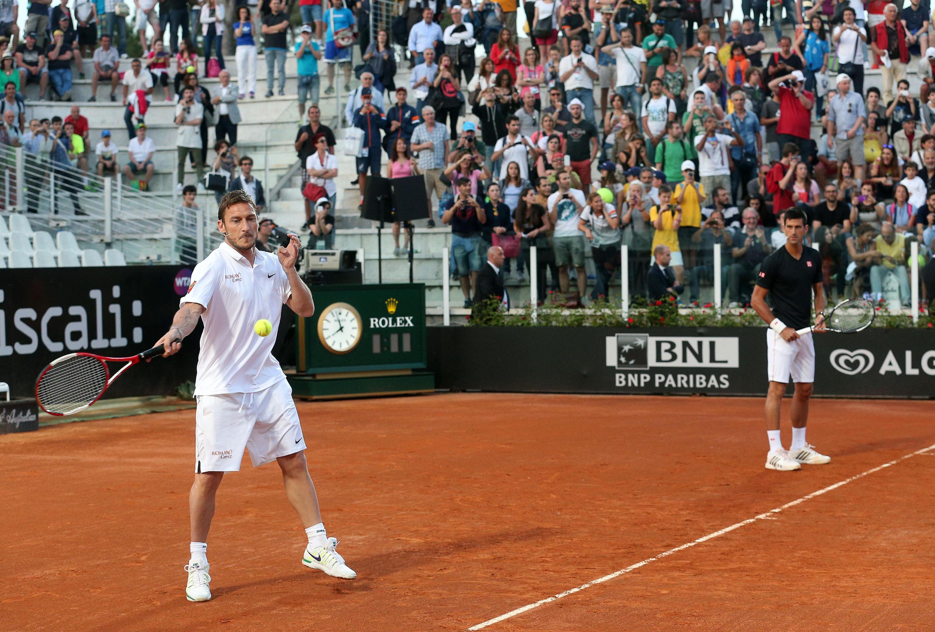 Totti și Nole au dat recital la Roma, într-un meci caritabil! / FOTO & VIDEO