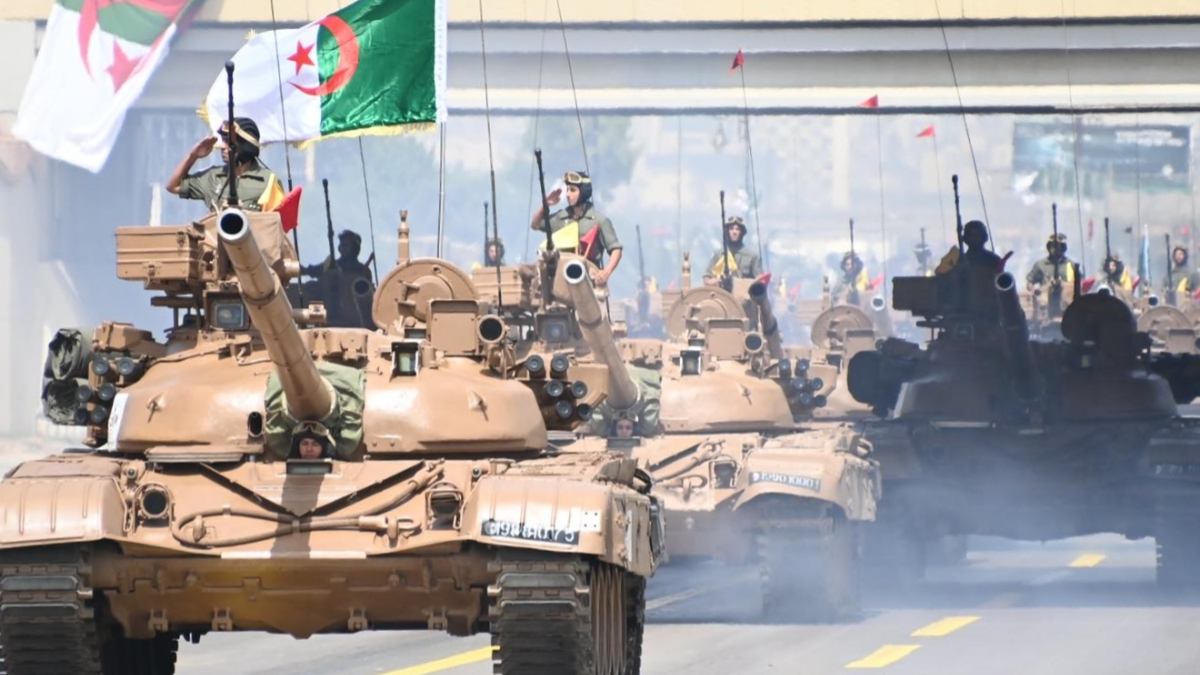 Military parade during the celebration of the independence anniversary of Algeria in Algiers, Algeria on July 05, 2022. [Photo by Algerian Presidency/Anadolu Agency via Getty Images]