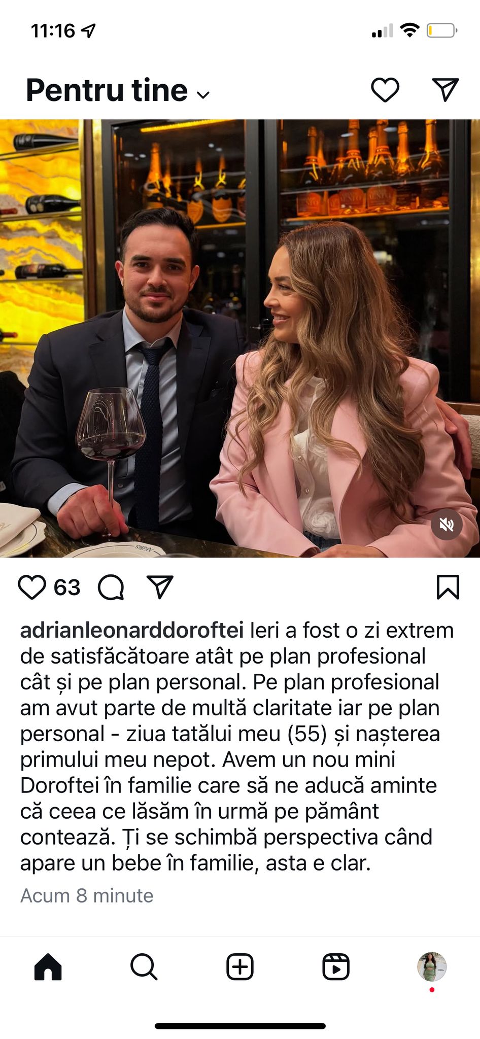 Leonard Doroftei a devenit bunic în ziua în care a împlinit 55 de ani. „E băiețel. Ce puteam să îmi doresc mai mult?!”