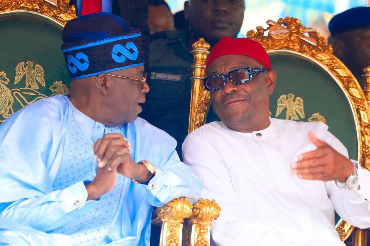 President Bola Tinubu and FCT Minister, Nyesom Wike