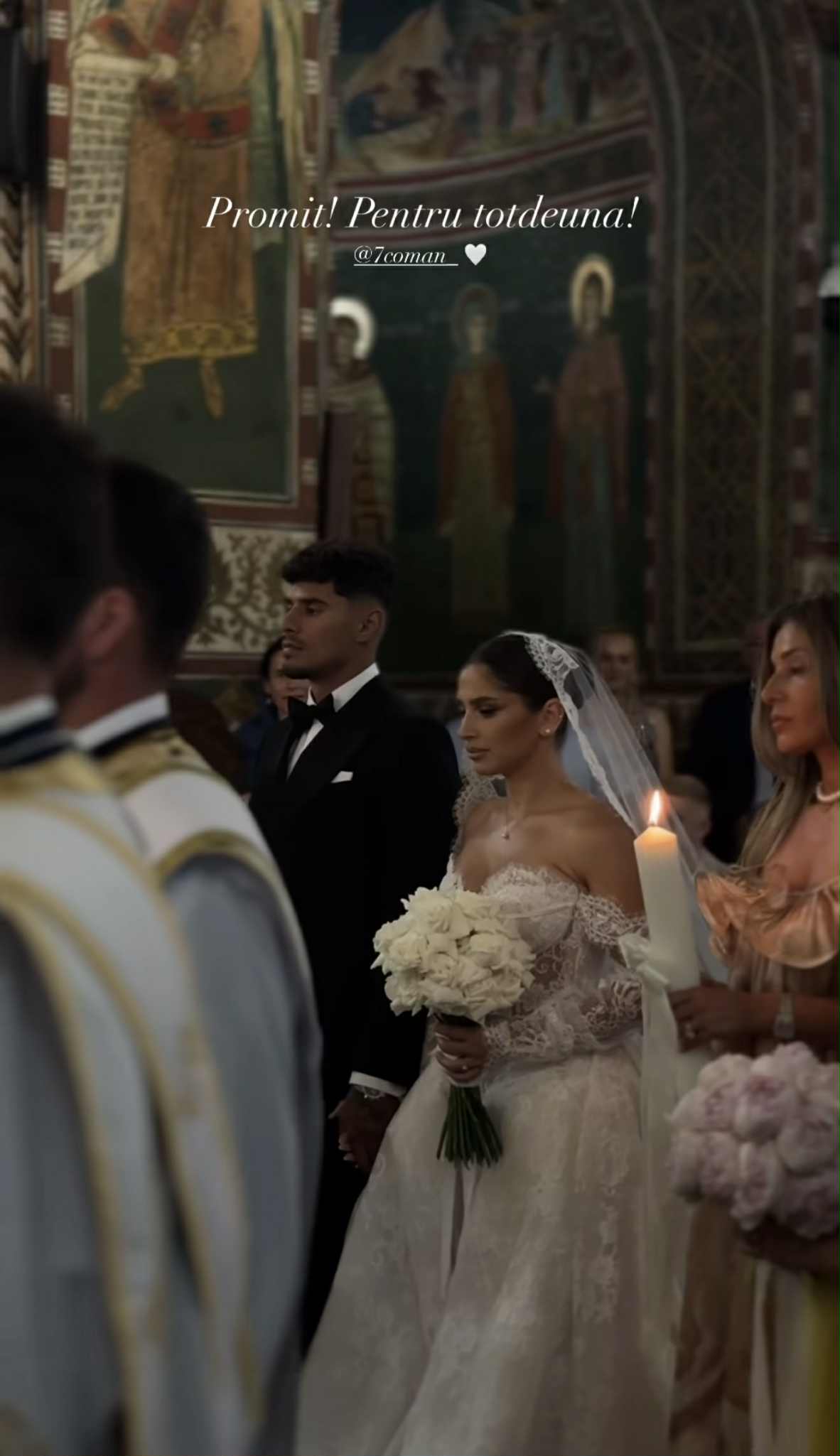 Imagini de la nunta lui Florinel Coman. Mirel Rădoi a fost naș, iar Gigi Becali s-a aflat printre invitați: „Mi-a adus 6 milioane de euro”