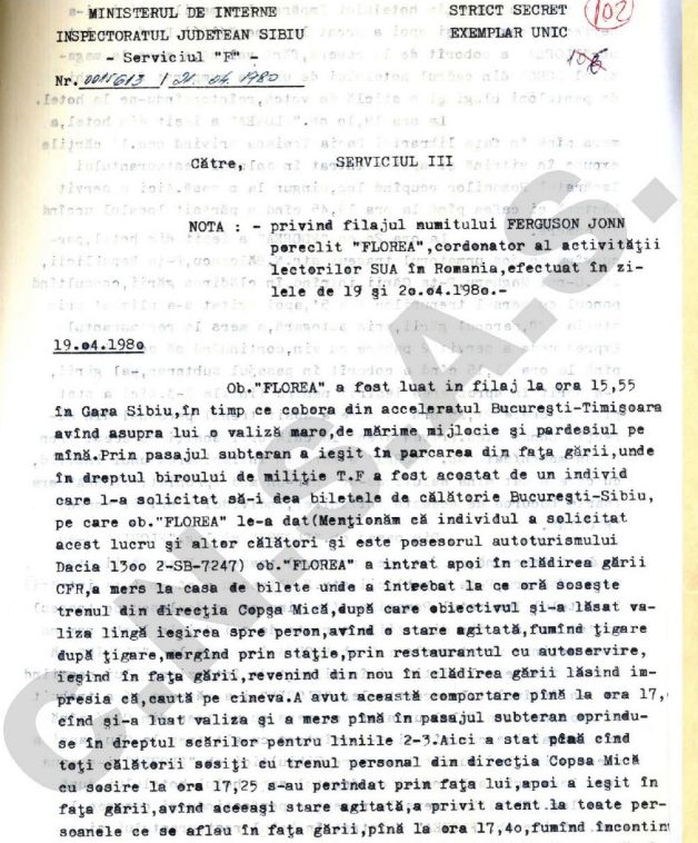 Cum erau filați pas cu pas profesorii americani veniți să predea în România comunistă. Obiectivul „Filip”, acuzat de „diversiune ideologică” 
