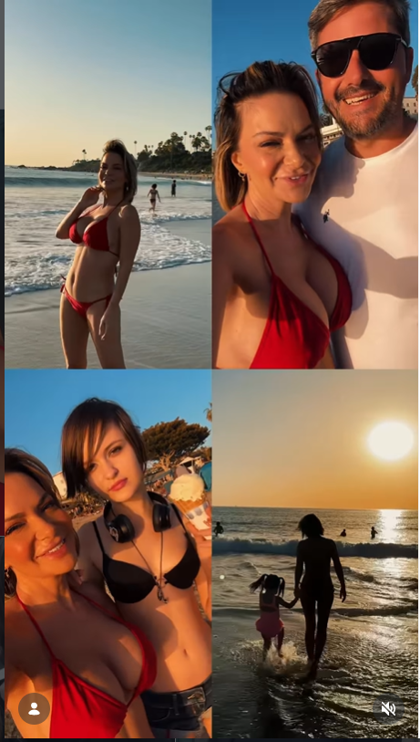 Cine este bărbatul alături de care Andreea Antonescu a apărut pe plaja din California. Artista a făcut senzație în costum de baie
