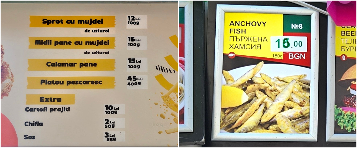Prețurile de pe litoral: Eforie Nord vs Nisipurile de Aur. Cum se scumpeşte hamsia când înoată spre sudul Mării Negre