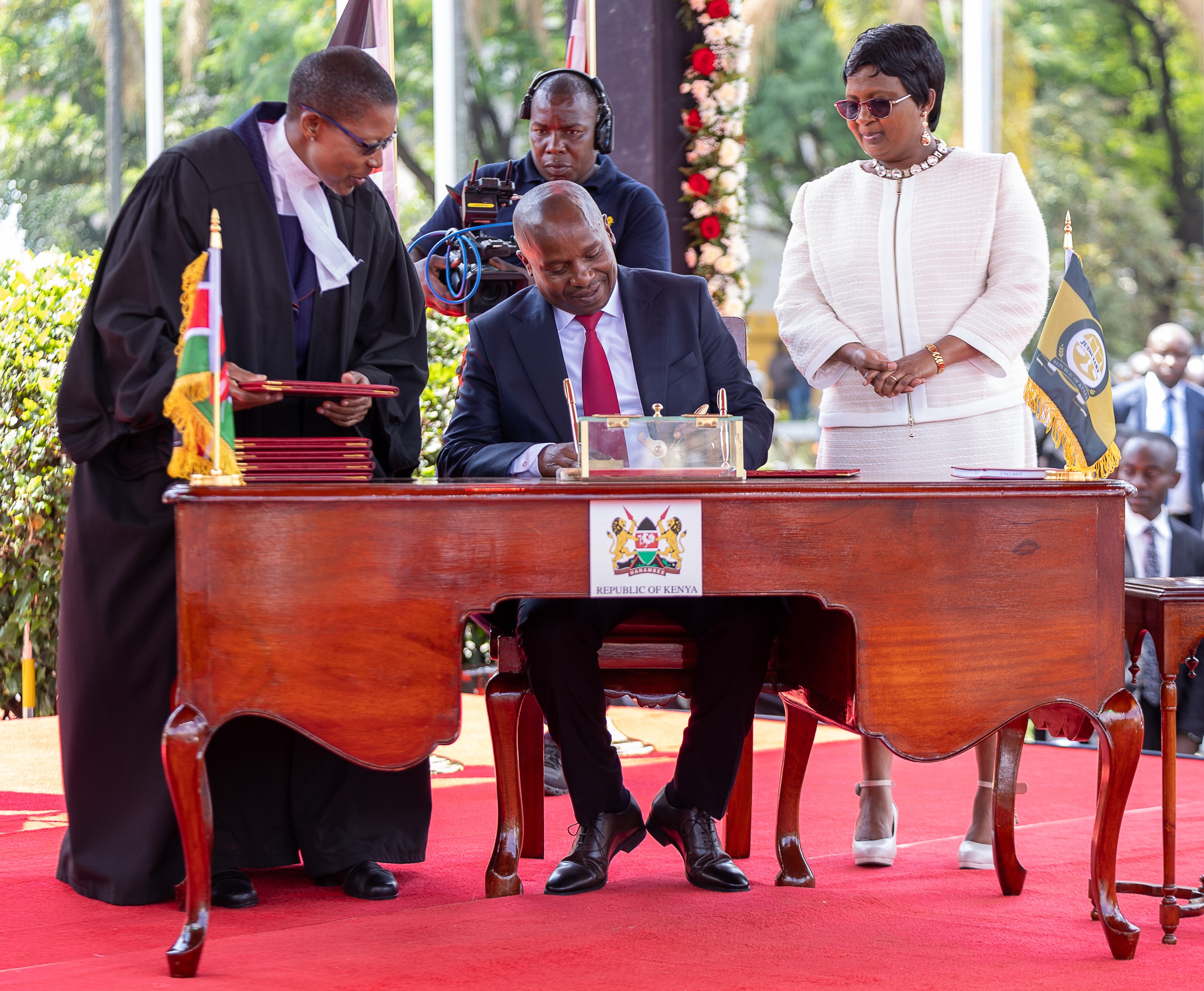 Deputy President Kithure Kindiki during his swearing-in ceremony at the Kenyatta International Convention Centre