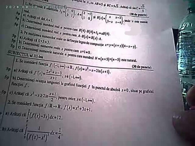 Subiecte Matematică BAC 2024, sesiunea de toamnă. Ce le-a picat elevilor la proba obligatorie a profilului la Bacalaureat
