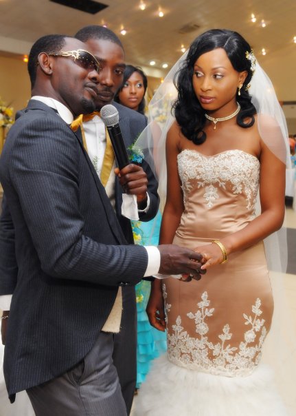 AY Makun and Mabel on their wedding [BellaNaija]