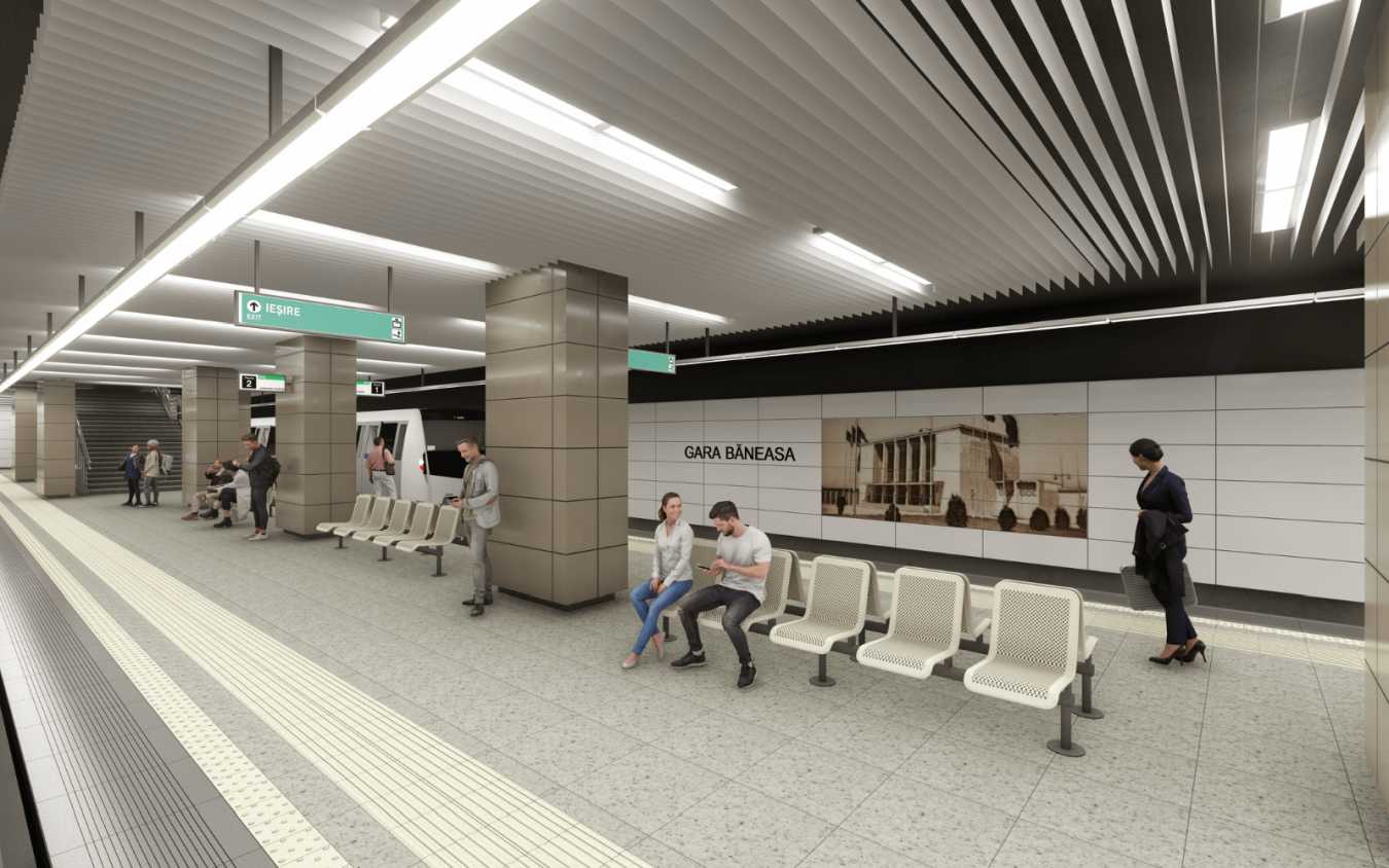 Șinele, arhitectura și instalațiile Magistralei 6 de metrou 1 Mai - Aeroportul Otopeni costă un miliard de lei, plus TVA. Cum vor arăta stațiile