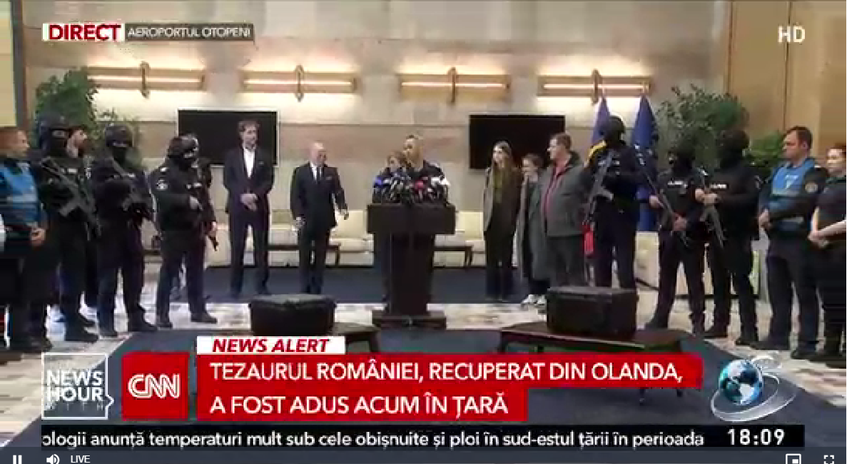 Coiful dacic și brățările de aur au ajuns în țară. Unde au fost duse și când vor putea fi văzute de public