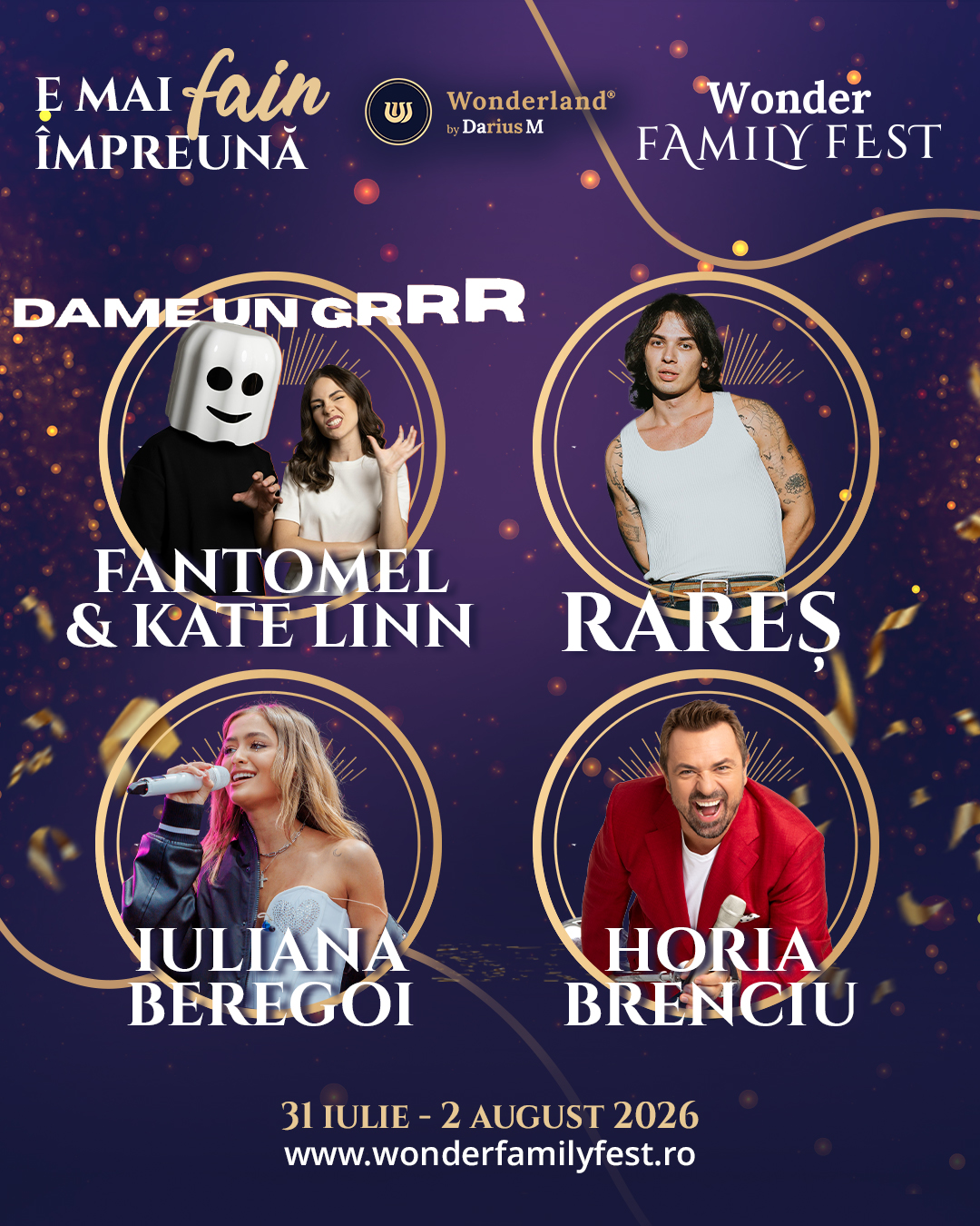 Wonder Family Fest 2026. Ce artiști urcă pe scenă la cea de-a treia ediție a festivalului: OMERIT (Baha Men) vine pentru prima dată în Europa