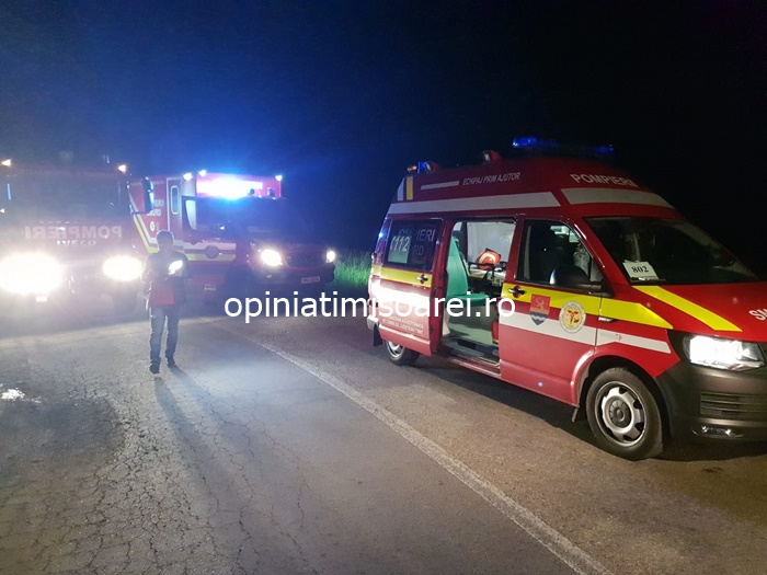 Accident extrem de grav pe o șosea în Timiș, cinci morți și un copil grav rănit. Mașina s-a rostogolit 50 de metri