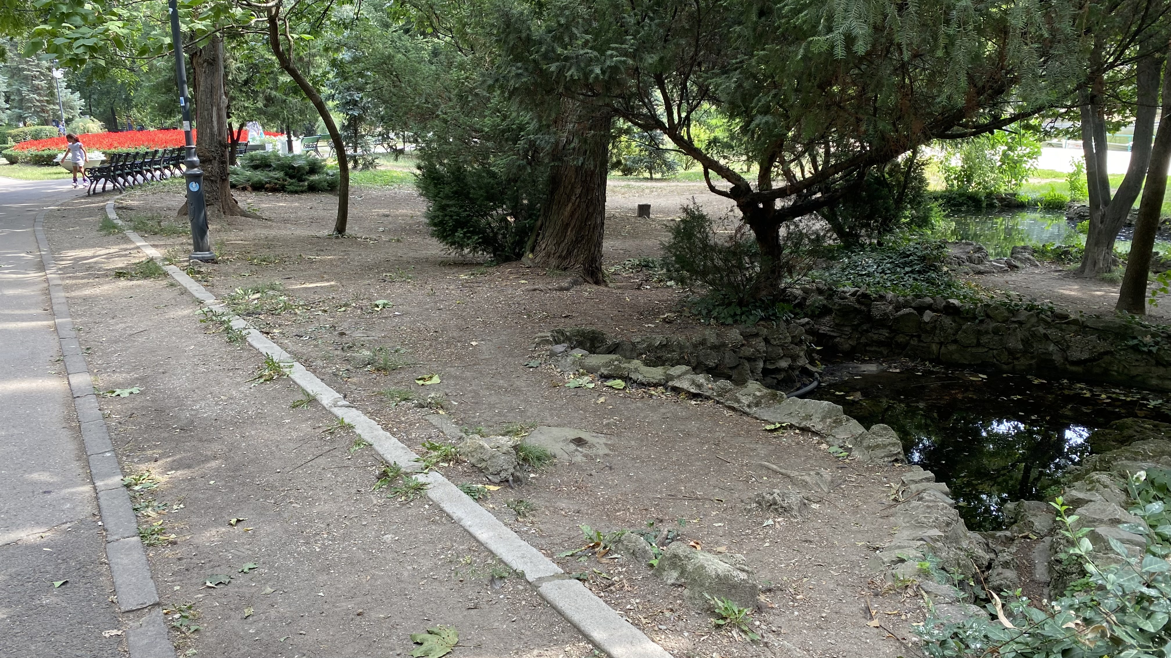 Cișmigiu, mândria tristă a Bucureștiului: pământ în loc de iarbă, alei distruse, garduri rupte și mirosuri insuportabile