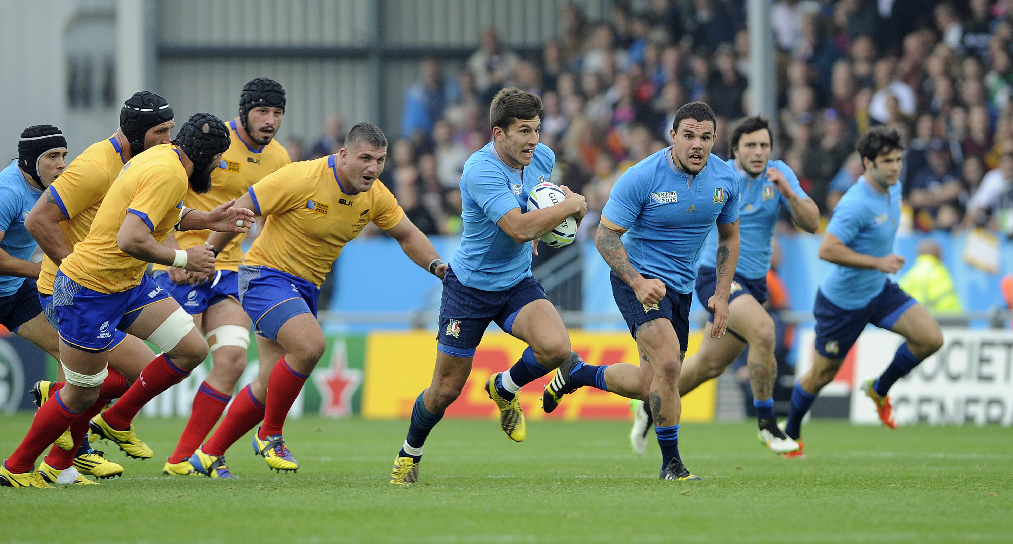 CUPA MONDIALĂ DE RUGBY, ROMÂNIA - ITALIA 22-32. La Exeter, peninsularii i-au pus la pământ pe ”stejari”. Au marcat patru eseuri, tricolorii - doar trei, dintre care două când nu mai conta. Rămânem cei mai buni dintre cei slabi! / FOTO&VIDEO