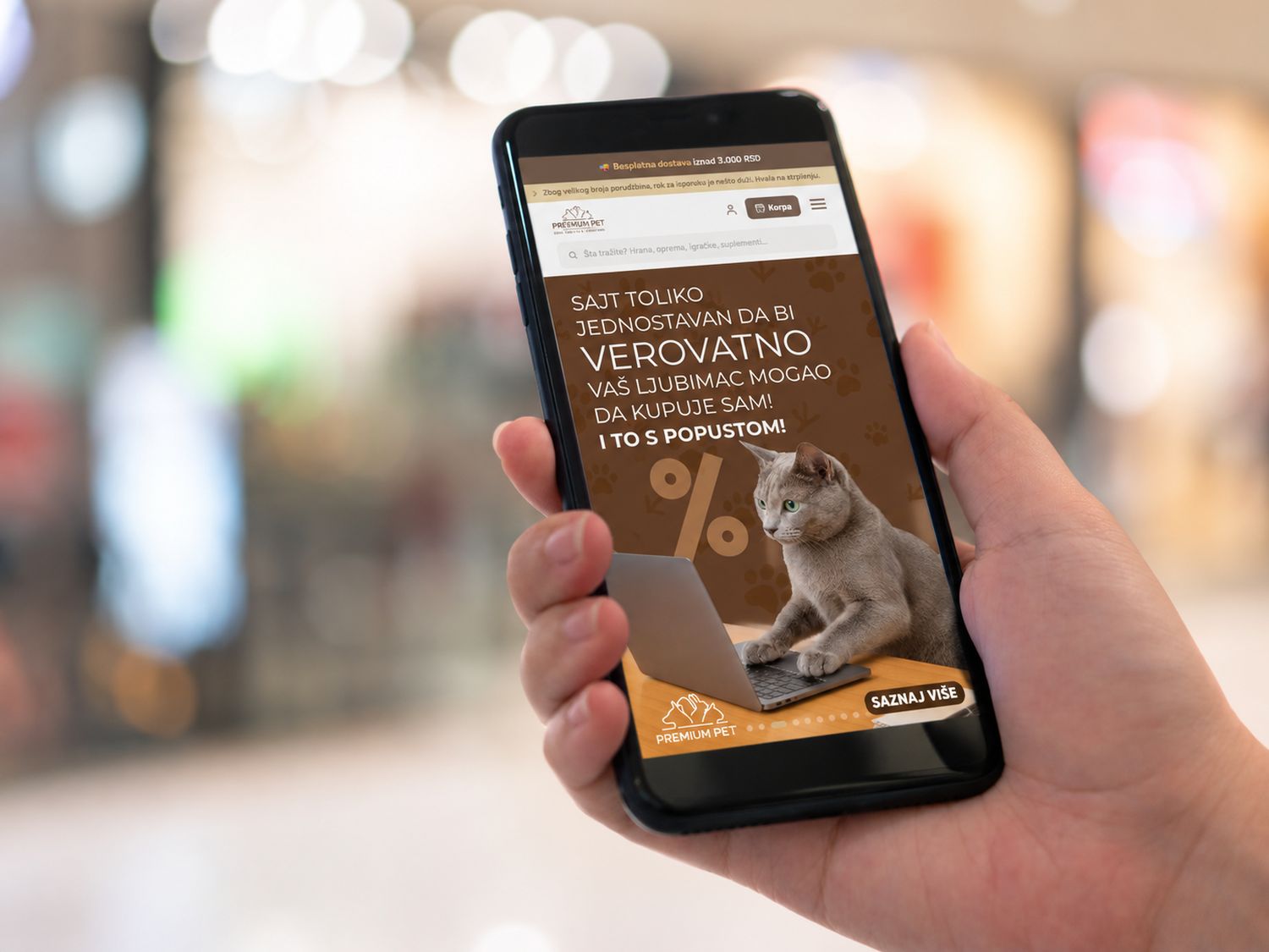 Novi premiumpet.rs spaja online kupovinu i prodavnice: sajt toliko jednostavan da bi i ljubimac mogao da kupuje sam